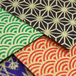 B4 Kinran Washi 360 x 255 mm, 10 Blatt in 5 Mustern