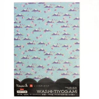 A4 Washi Fuji & Kirschbl�ten 21 x 29,7 cm, 12 Blatt