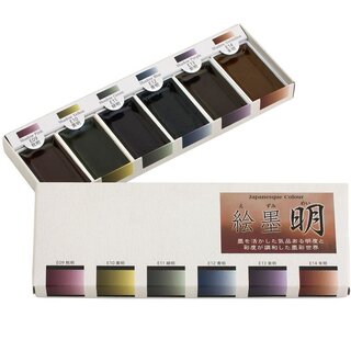 Tuschekasten f�r Suibokuga 6 Farben Set Ezumi Mei