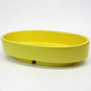 Ikebanaschale mit Fu�, gelb, 32 x 18 x 8 cm<