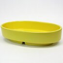 Ikebanaschale mit Fu�, gelb, 32 x 18 x 8 cm<