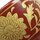 Matchaschale, Matchawan rot mit Golddekor