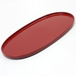 Ovales Tablett, rot, 30,2 x 15,9 cm