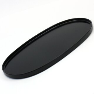 Ovales Tablett, schwarz, 30,2 x 15,9 cm