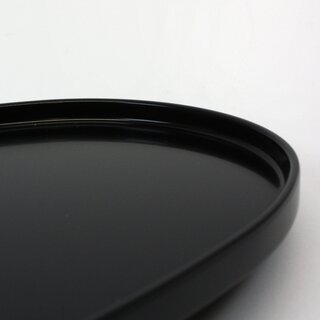 Ovales Tablett, schwarz, 30,2 x 15,9 cm