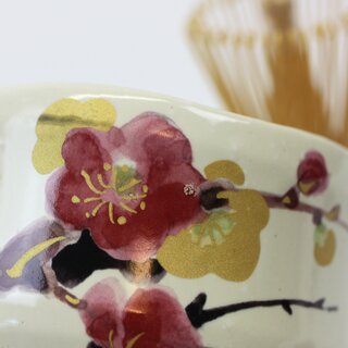 Matchaschale, Matchawan Ume, 9,5 cm �,  mit Teequirl