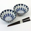 Sch�ssel Duo Himawari 15,2 cm �, 2 Sch�sseln mit Essst�bchen