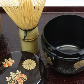 Teezeremonie Set, Teeschale, Teequirl, Natsume