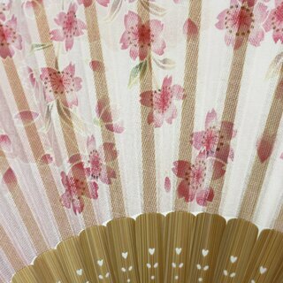 F�cher Hana no Uta (Blumengedicht) rosa