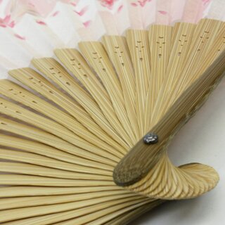 F�cher Hana no Uta (Blumengedicht) rosa