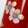 Teedose Maki-E Kirschblüten rot, 15,3 cm hoch,, handbemalt, Lackbeschichtung