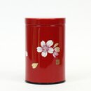 Teedose Maki-E Kirschbl�ten rot, 10,3 cm hoch,...