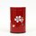 Teedose Maki-E Kirschblüten rot, 10,3 cm hoch, handbemalt, Lackbeschichtung