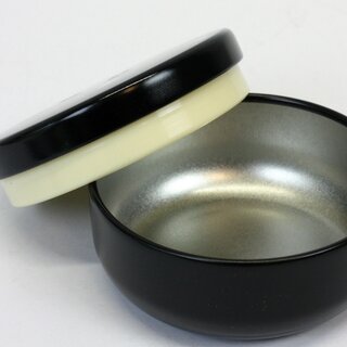 Matchadose Maki-E Kirschbl�te, schwarz, handbemalt, Lackbeschichtung