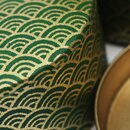 Teedose Wellen 100 g, grün, mit Metalldeckel