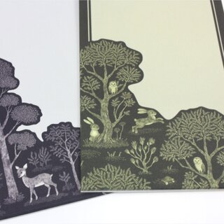 Notizblock 2er Set Waldspaziergang 16,5 x 8 cm