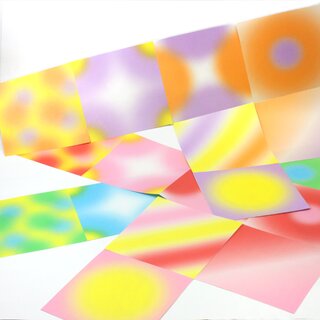 Origamipapier Tropical 15 cm, Farbverlaufsmuster & Faltanleigungen