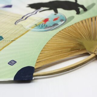 Blattf�cher, Uchiwa Sommertag, 30,5  x 21 cm