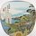 Blattfächer Uchiwa Tokaido "Shinagawa" 26 x 17,5 cm