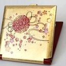 Taschenspiegel Kyoutemari, japanischer Spiegel mit Blattgoldauflage