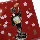 Taschenspiegel Geisha rot