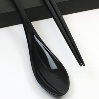 Essst�bchen Kirschbl�te schwarz, mit L�ffel
