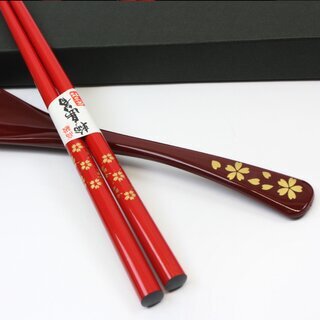Essst�bchen Kirschbl�te rot, mit L�ffel