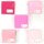 Origamipapier 5 x 5 cm, 5 x 200 Blatt Rosa, Sonderangebot