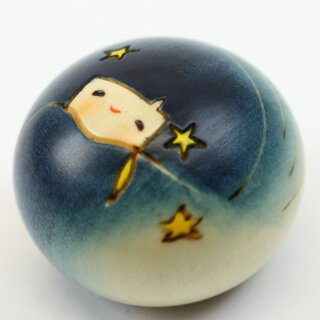 Kokeshi "Hoshi ni negai wo" (Bitte an die Sterne)