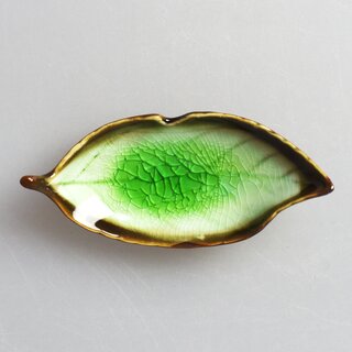 Blattschlchen, grn 9,2 x 4 cm