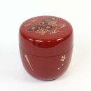 Natsume Fächer, rot, Teedose für die Teezeremonie