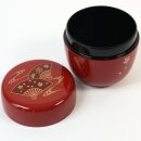 Natsume Fächer, rot, Teedose für die Teezeremonie