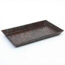 Stifteablage, Schreibtischtablett Urushi 20,5 x 12 cm, rotbraun