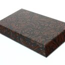 Stifteablage, Schreibtischtablett Urushi 20,5 x 12 cm, rotbraun