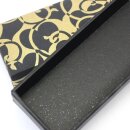 Stiftebox Heart Vine gold-schwarz 16 x 5 cm