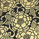 Stifteablage, Schreibtischtablett Chrysantheme, 23 x 16 cm, schwarz-gold