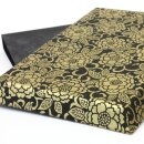 Stifteablage, Schreibtischtablett Chrysantheme, 23 x 16 cm, schwarz-gold