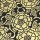 Stifteablage, Schreibtischtablett Chrysantheme, 23 x 16 cm, schwarz-gold