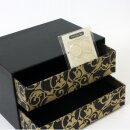 Schubladenkästchen Heart Vine, schwarz-gold 18 x 12,5 cm