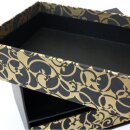 Schubladenkästchen Heart Vine, schwarz-gold 18 x 12,5 cm
