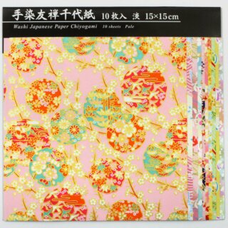 Ehime Washi in hellen Farben 15 cm, 10 Blatt