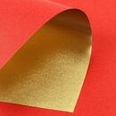 Metallic-Paper Double Color gold, Rückseite rot, 24 cm