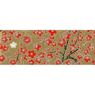 Fröbelstern - Washistreifen Pflaumenblüten auf Gold für Fröbelstern