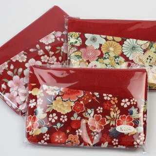 Kosmetiktasche Hanagoyomi rot