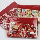 Kosmetiktasche Hanagoyomi rot