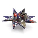 Fröbelstern Washistreifen Pflaumenblüte blau