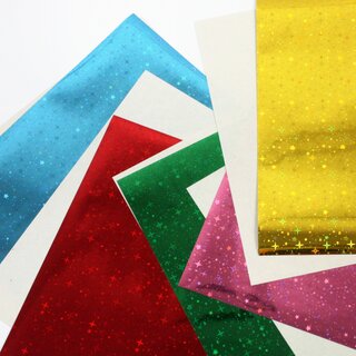 Origami Hologram Sterne, 15 cm, R�ckseite silber
