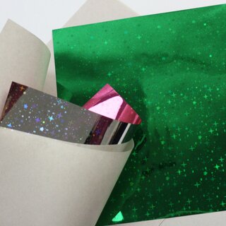 Origami Hologram Sterne, 15 cm, R�ckseite silber