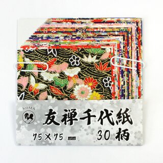 Yuzen Washi 7,5 cm, 30 Blatt