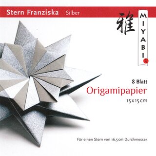 Stern Franziska silber, Papier & Anleitung